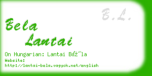 bela lantai business card